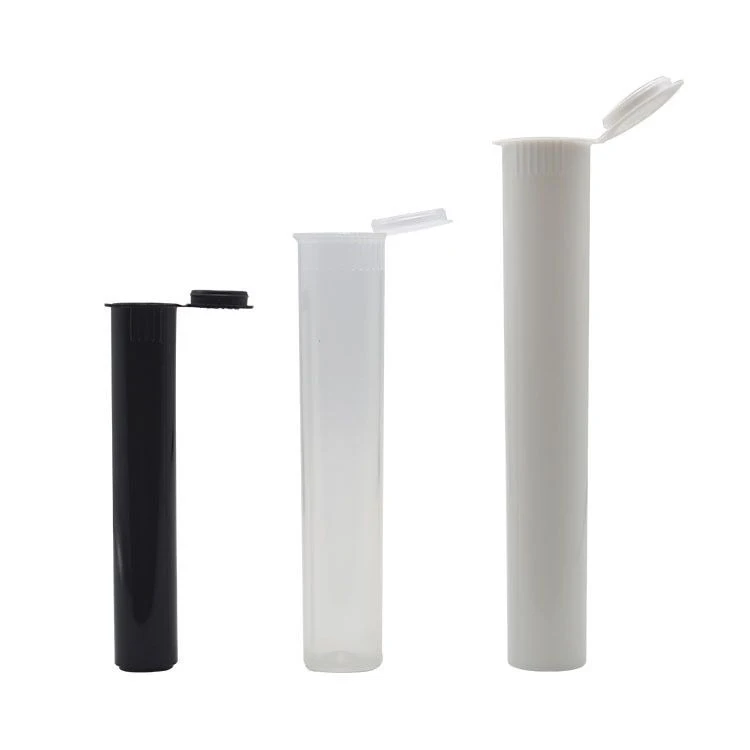 116mm Plastic Tobacco Cigarette Jar Pre roll Plastic Tube With ChildProof Flip Top Smoke Tube