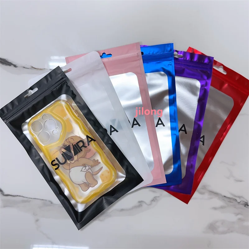 Smell Proof Bags Resealable Foil Pouch With Window And Euro Hang Hole Odorless Custom Printed Mylar Bags