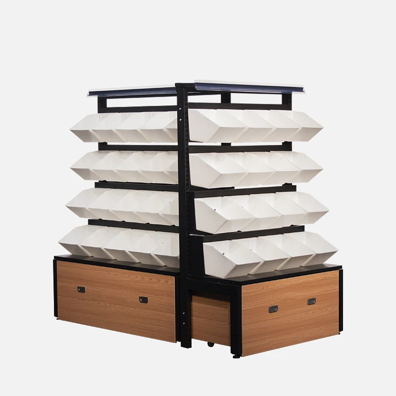 Wholesale Supermarket 4 Layer Shelf Grocery Store Shop Display Racks for Snack Heavy Duty Standard Export Carton Packing 10pcs