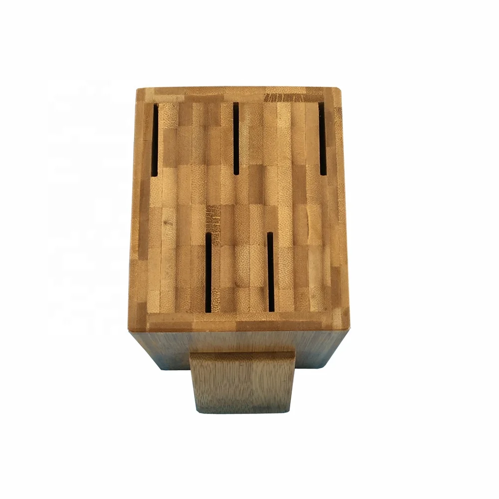 Factory directly kitchen fruit wood knife block knife holder rack bamboo knife holder