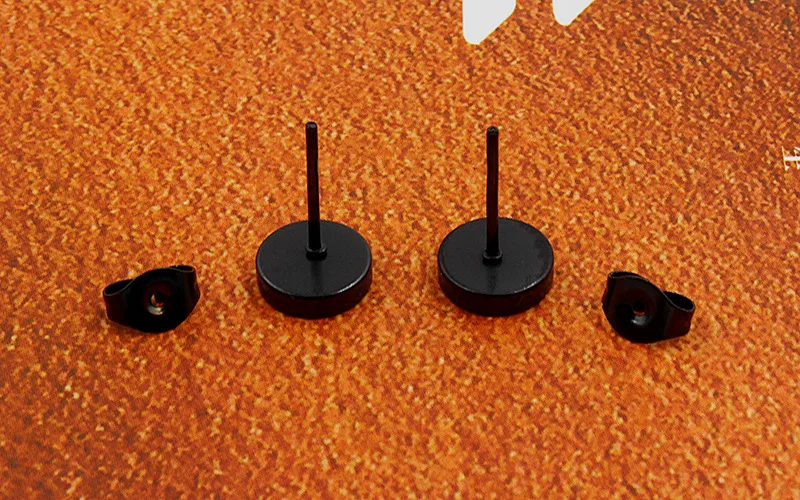 Classic 316L stainless steel round cake earrings Korea hot selling jewelry products for women