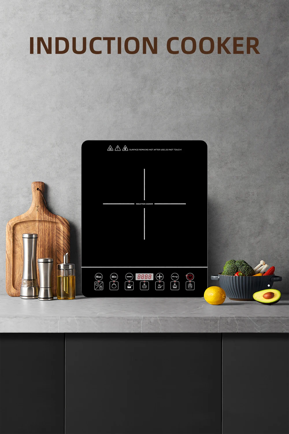 New style 2000W Kitchen Electric Stove Portable Cooktops Induction Cooker Multifunction Smart Electric Hot Plate for household