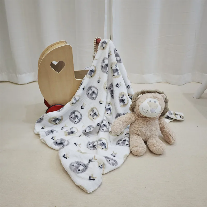 Детское одеяло + плюшевый чехол для младенцев и новорожденных Подарочная коробка игрушки Коралловый Бархатный Чехол четырех сезонов Набор цветных коробок