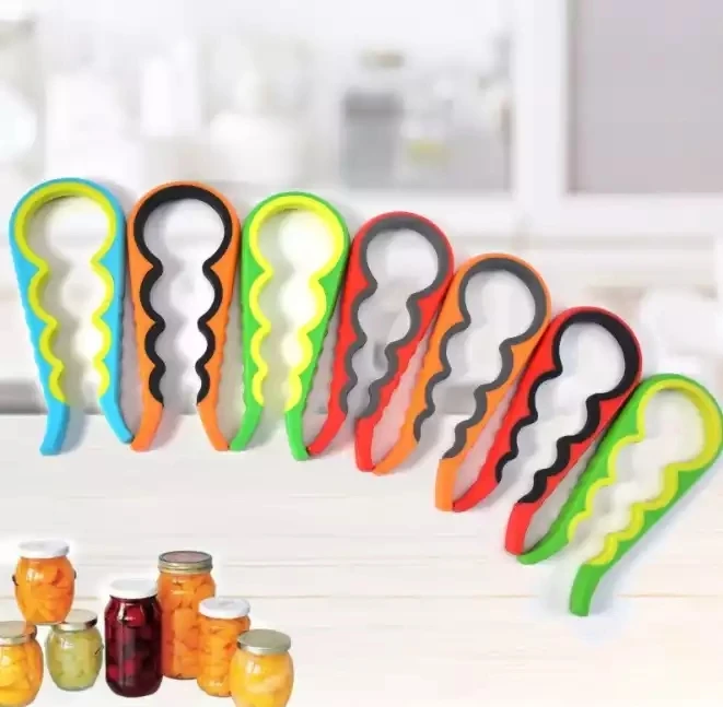 4-in-1 Plastic Kitchen Gadgets Manual Safe Easy Storage Multifunction Custom Jar Can Opener
