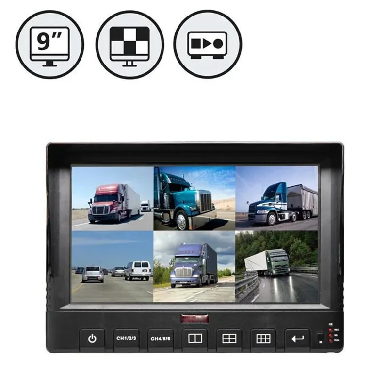 6CH 1080P Touch Screen DVR monitor Driver Aid Camera System Vehicle Reversing aid and fleet management with 4G GPS