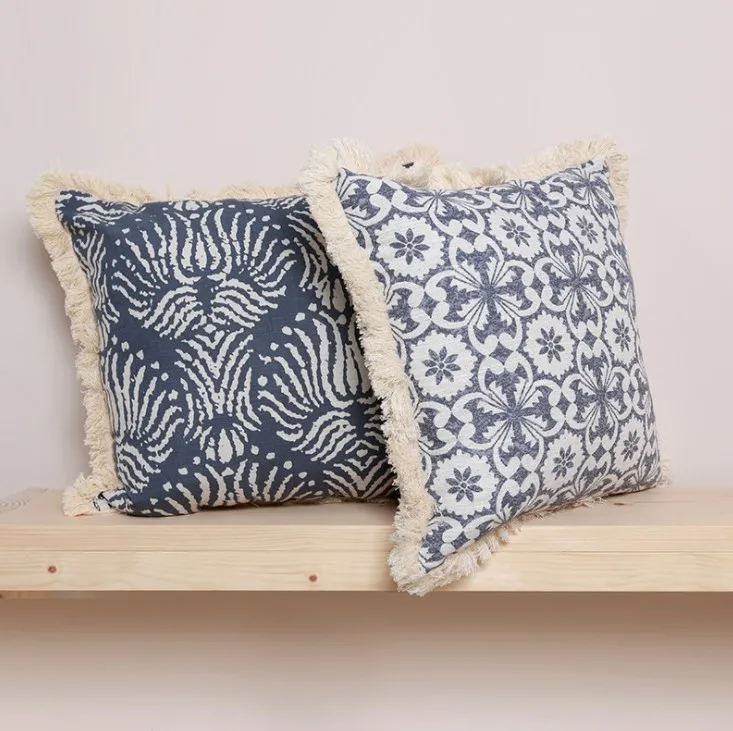 New Nordic Printed Cushion Cover Tassel Hugging Pillow Cover European Style Sofa Lumbar Pillow Cushion