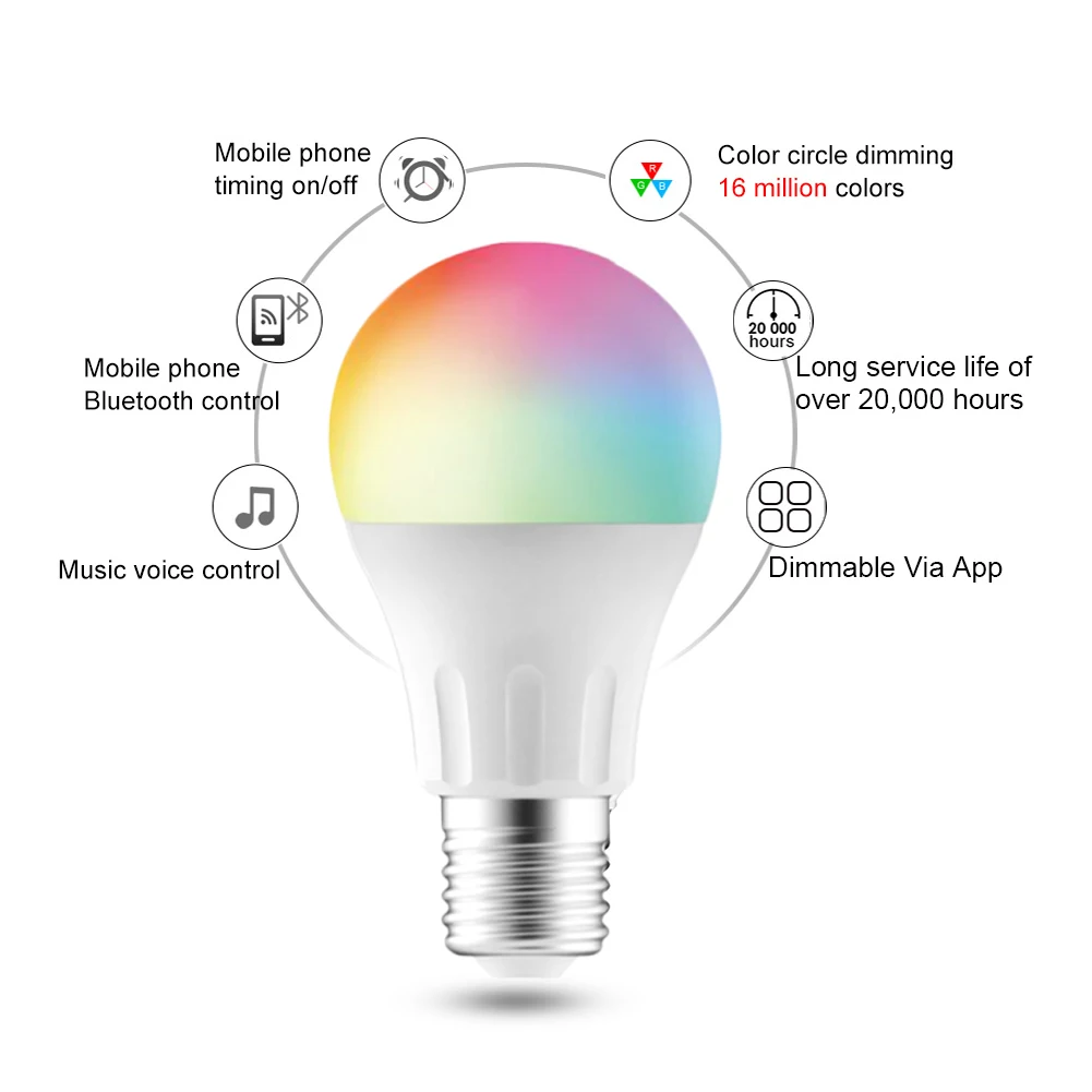 CTORCH 2021 Hot New 12W Led Light Bulbs Rgb Wifi Light Smart Bulb With Alexa Google Assistant