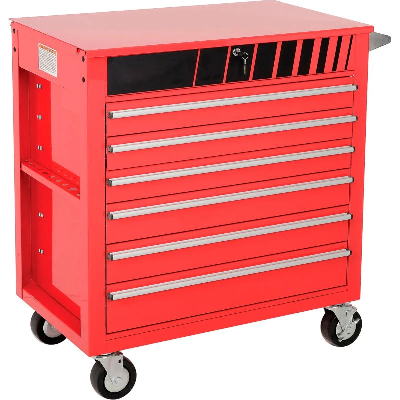 Ball Bearing heavy load tool trolley cabinet tool cart with 6 drawers