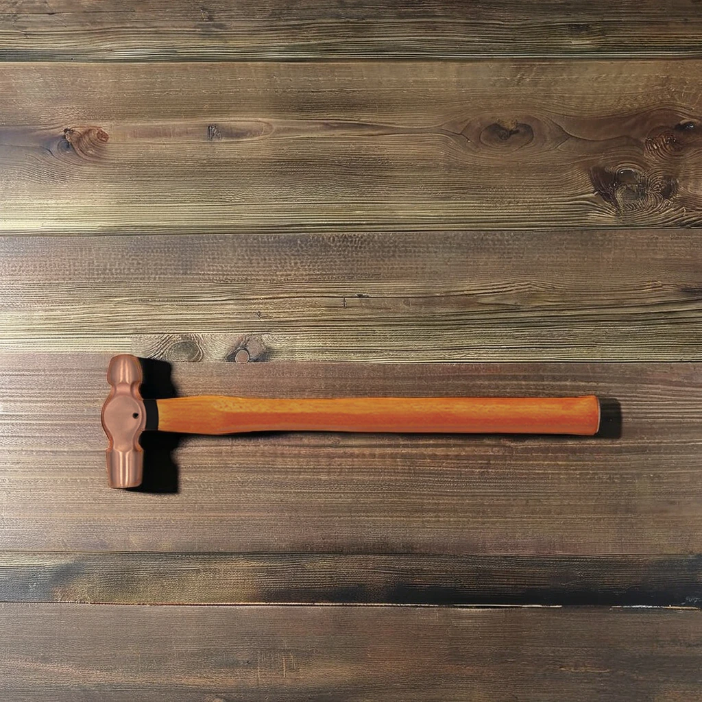 ATEX Non-Sparking Non-Magnetic Ball Pein Hammer Wooden Fiberglass 16oz Industrial Steel Plastic Machinist Customizable OEM