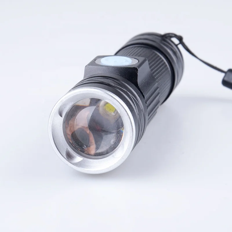 
500mah 16320 Zoom Portable Mini Flash Light USB Magnetic Rechargeable Flashlight 