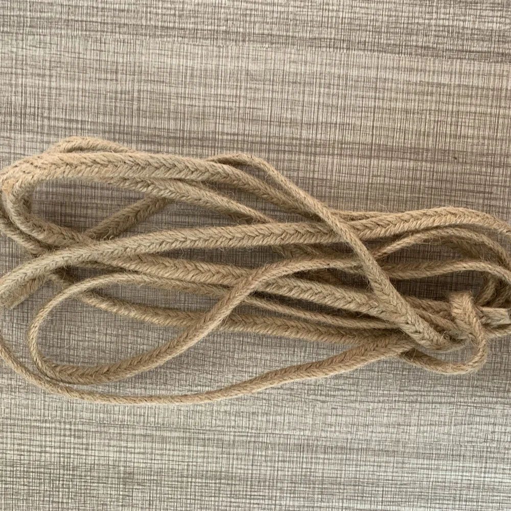 Flat Braided Jute Twine 12mm Wide Natural Jute Cord Rope for shoes