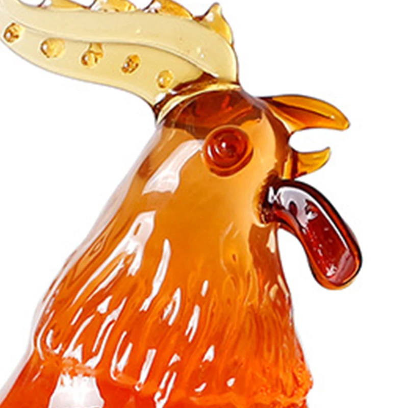 1000ml Rooster Shaped Glass Bottle Rooster Shaped Glass Decanter