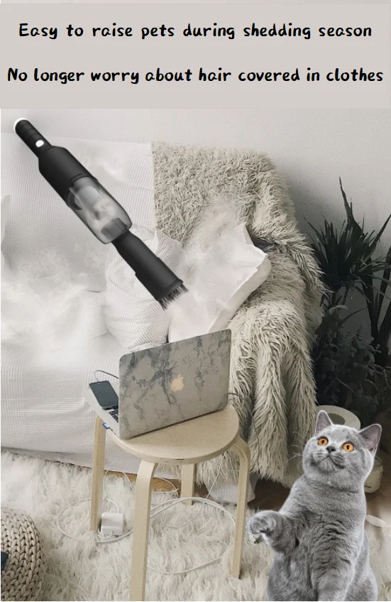 Mini 2 In1 Cordless Vacuum Cleaner  For Car Or Home 6000Pa Surging Suction Clean Hair Covered Dust Vacuum Cleaners