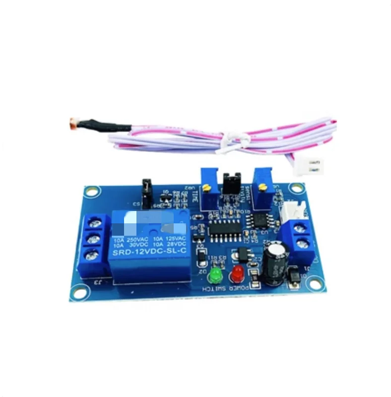 Optical delay adjustable detection switch No induction relay module 12V Photoresistor sensor module