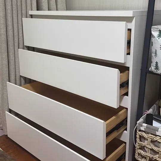 Белый черный ящик для хранения mdf шкаф Современная спальня рядом с ящиками комод и стол