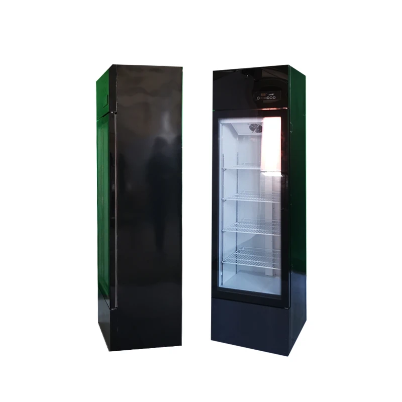 850L Supermarket Freezer Upright Vertical Display Cooler Auto Defrost Glass Material Refrigeration Equipment Store Displays Cool