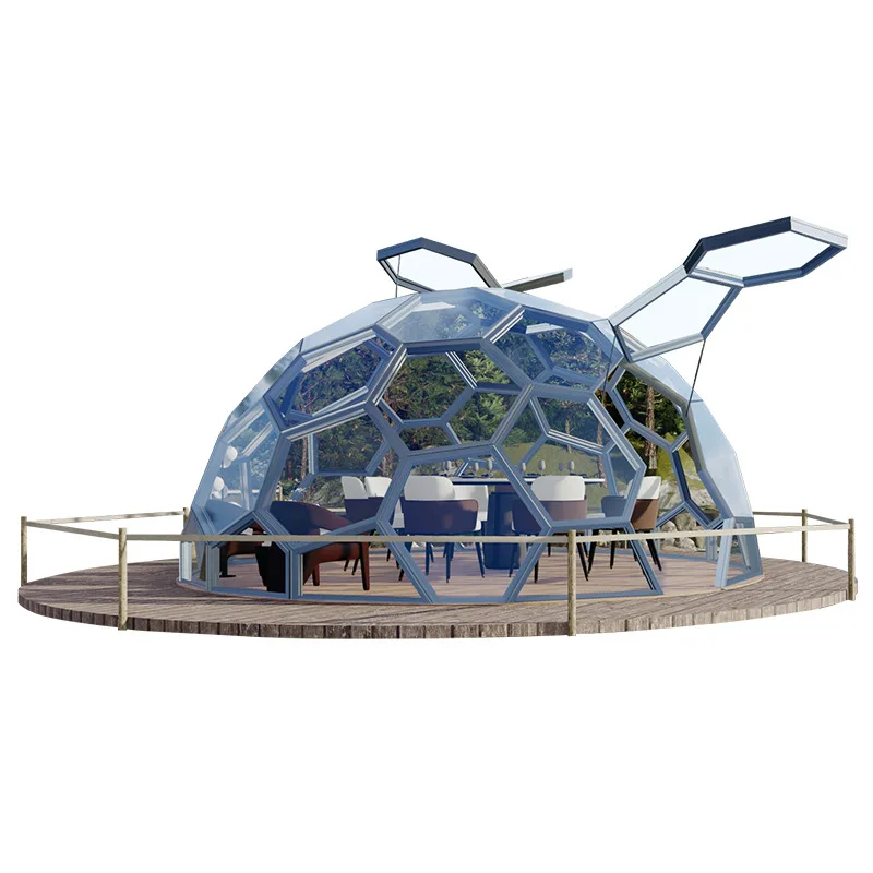 2024 новый роскошный открытый домашний отель купольная палатка Водонепроницаемый стеклянный иглу ПВХ крышка геодезический глэмпинг купольная палатка