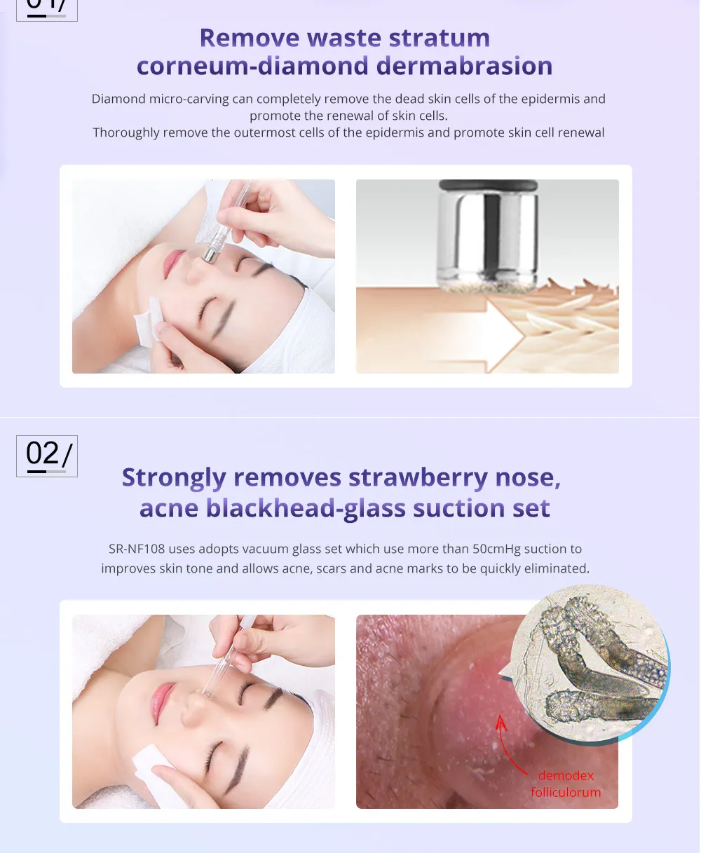 2024 Beauty Care Microdermabrasion Diamond Skin Rejuvenation Device Water Dermabrasion Diamond Microdermabrasion Machine