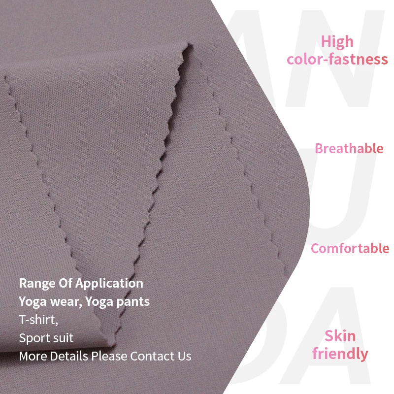 A3455 Custom Supplier Soft Knit Dry Fit 180gsm 76 Nylon Polyamide Elastane 24 Spandex Fabric For Seamless Yoga Leggings