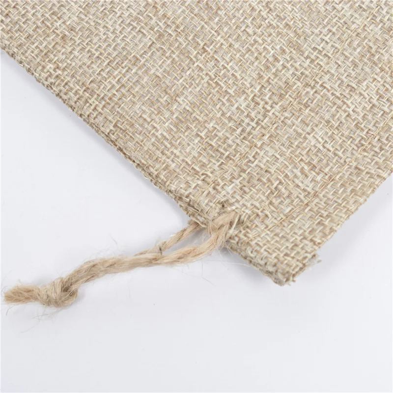 drawstring bag plain jute bag linen shopping bag