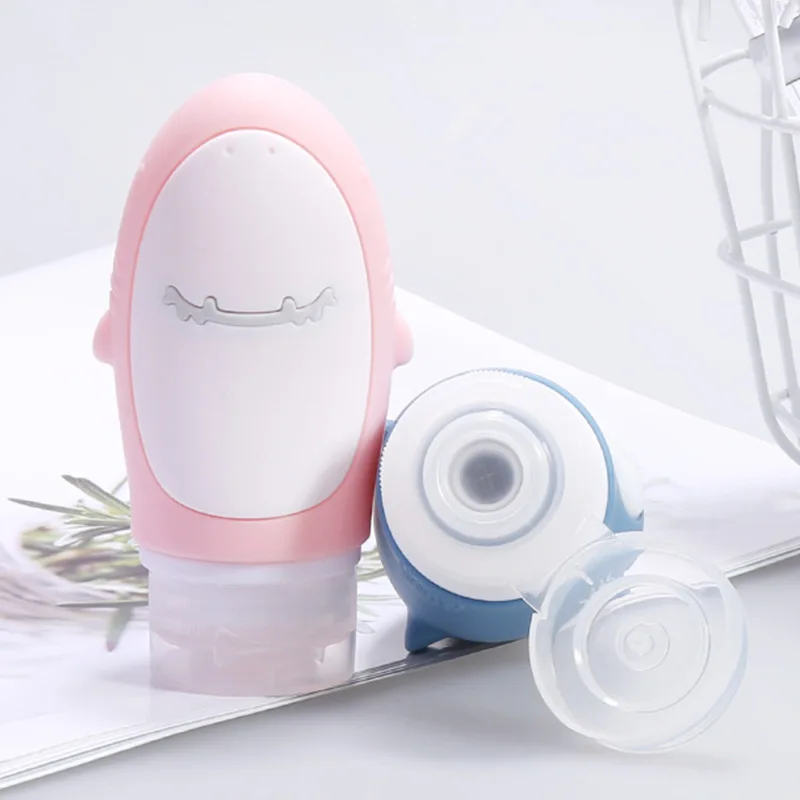 
Cute ocean lovely animals dolphin cartoon travel Portable Silicone separating lotion Cosmetic bottle made by Silica gel 