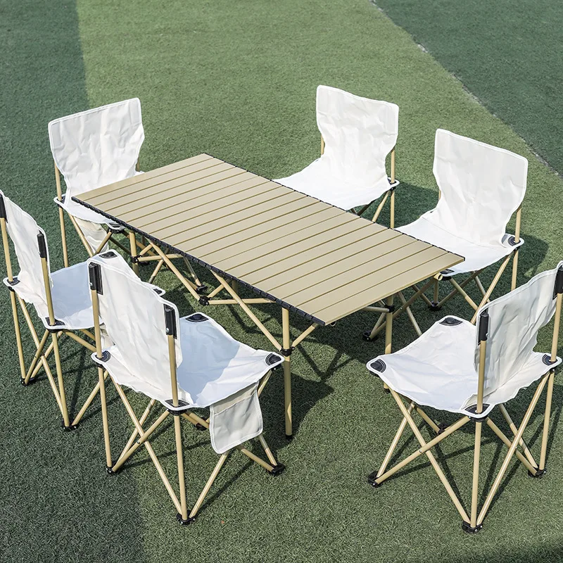Легкий уличный алюминиевый складной стол и стулья Zhongmao портативный для кемпинга пикника