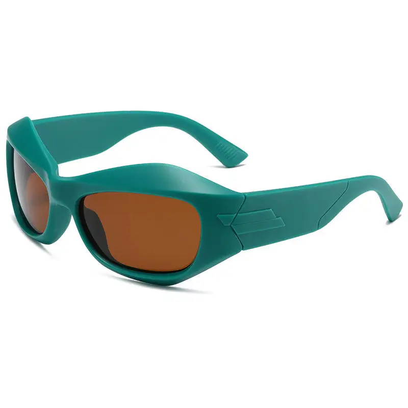 Y2K Street Wrap Around Sunglasses Oversized Luxury Brand Punk Sun Glasses Ladies 2023 Futuristic Eyewear Shades De Sol Oculos