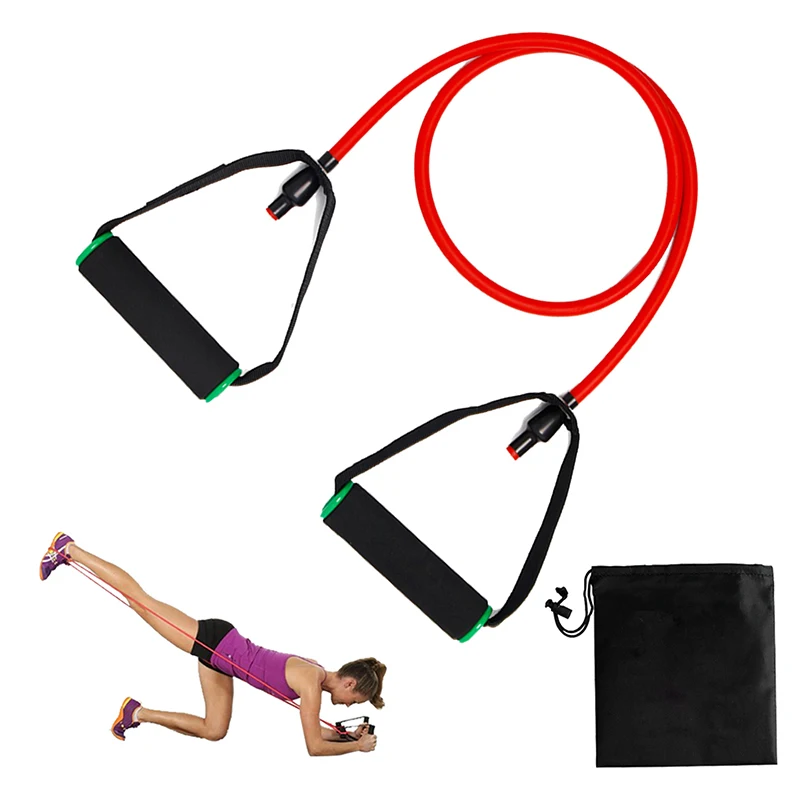 Training Cross Workout Elastic Running Fitness Silicone Ankle Straps Yoga Gym Custom Logo Latex Exercise Resistance Tube Bands