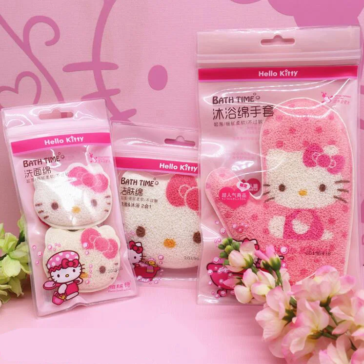 Hello Beauty Sponge Kitty Blender Flat Drop Makeup Sponge with Mirror 2pcs Cosmetics Mirror Beauty Powder Puff