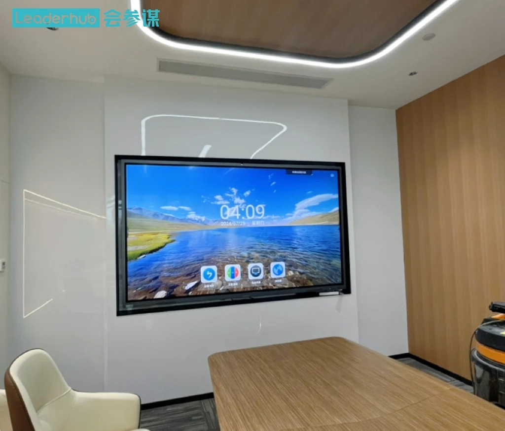 Leaderhub Own brand factory direct sales 65 75 86 98 inch smart board 4K touch screen interactive digital whiteboard