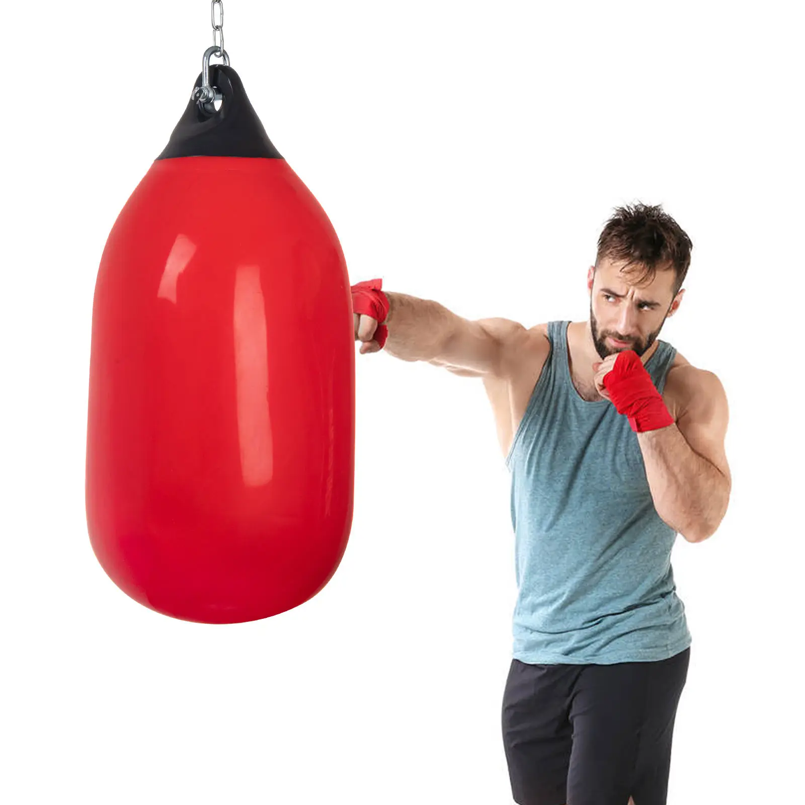 Seamless MMA Water Punching Bag for Kickboxing and Muay Thai Hanging Unfilled Sand Bag Best Training Equipment