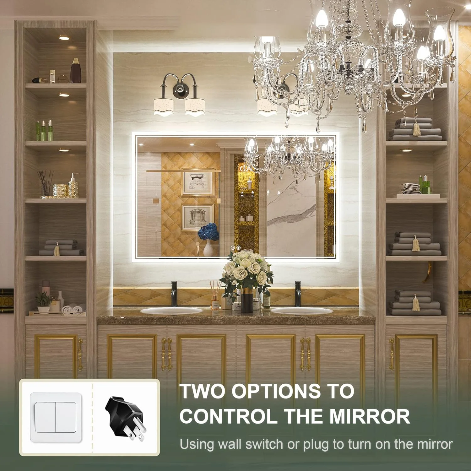 Factory direct rectangular mirror is suitable for horizontal or vertical hanging such as vanity living room bathroom gym