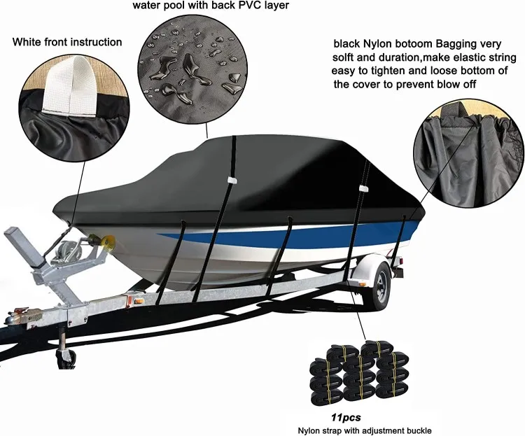 Outdoor High Density 600D Oxford Waterproof Coated Tarps Plastic Waterproof Boat Cover Fabric