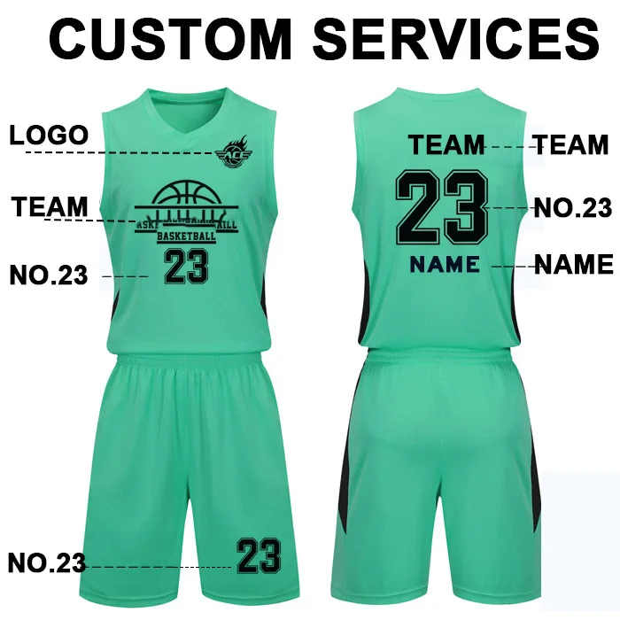 Custom Uniform Sportswear Sublimation Pba Blank Reversible Euroleague Latest Jerseys Mesh Custom Basketball Jerseys Design Set