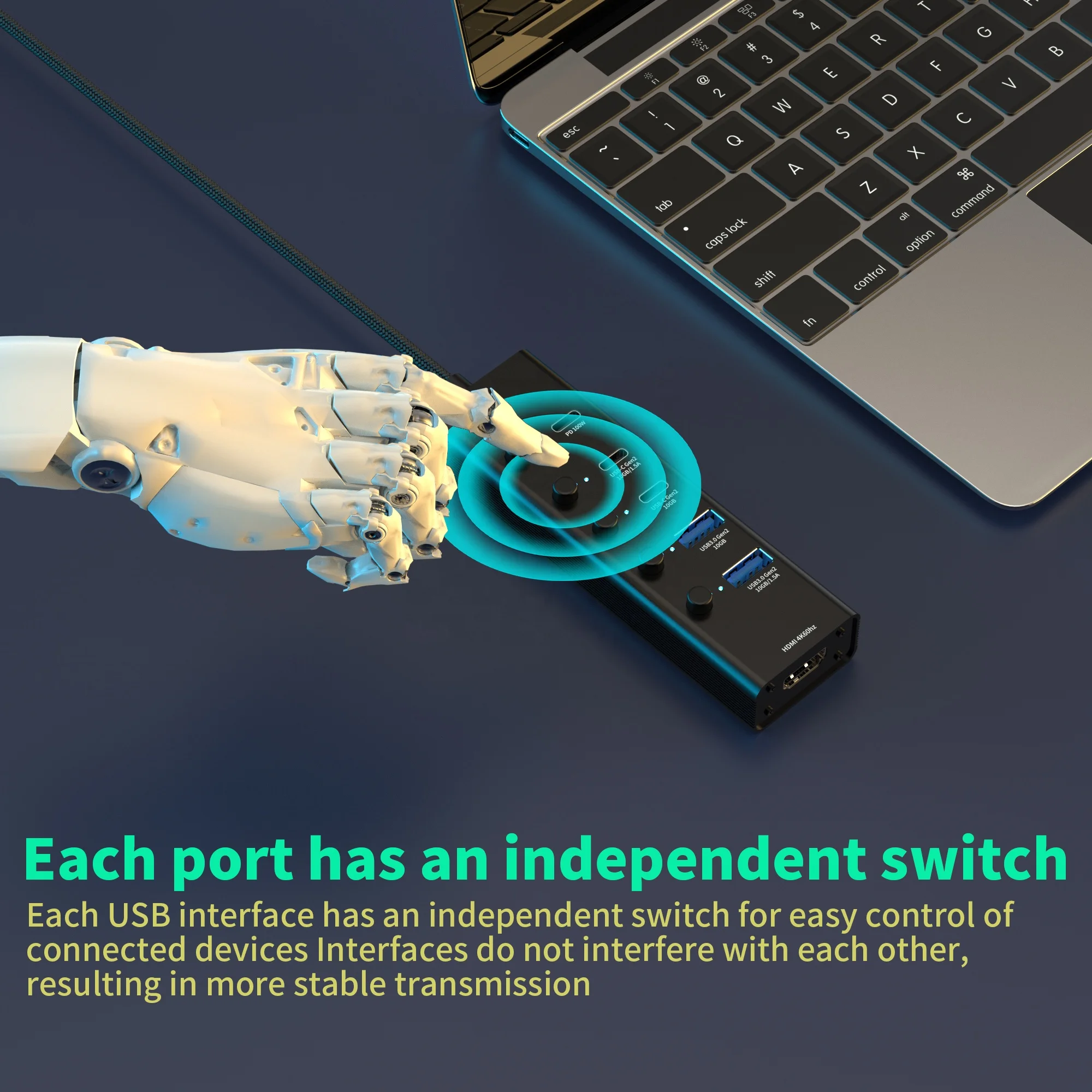 Лидер продаж 6-портовый USB-концентратор многопортовый док-станция с HDM I USB-3 0 PD-зарядкой совместим Mac Book и ПК