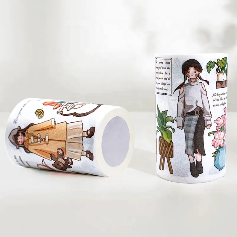 Custom Designs Large Kawaii Anime Washi Tape 50mm*10m Special Oil Washi Tape 7 Days Delivery Scrapbooking Sticker for Journal