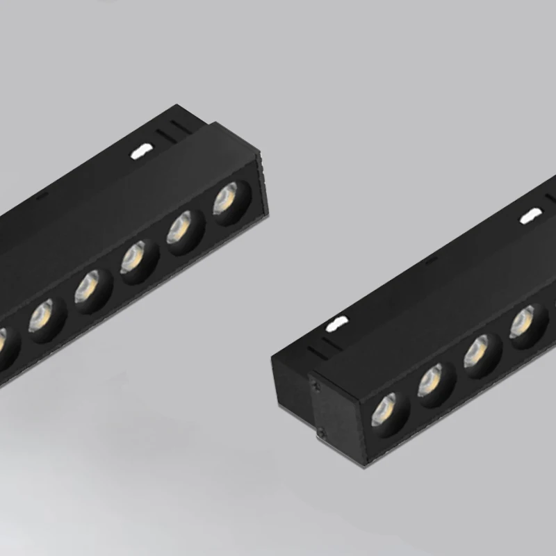 Modern Style Dimmable LED Linear Grille Light Aluminum Recessed Spotlight Indoor Office Hotel Embedded Install Showroom Lighting