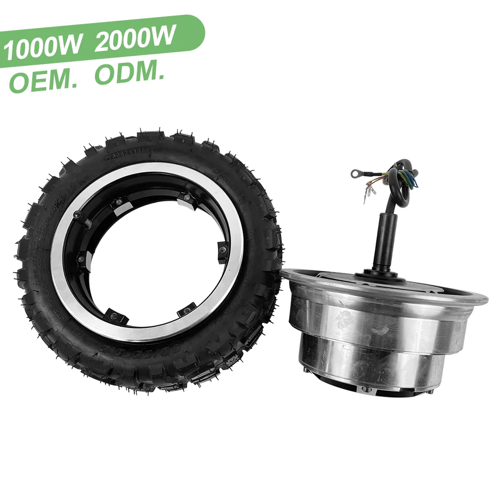 OEM ODM 48v 60v 72v rear electric 11 inch wheel 2000w cheap scooter brushless hub 5.5 kg skateboard dc motor