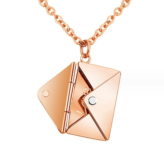Envelopes can be opened love letters Love wholesale lettering custom do not fade couple necklace