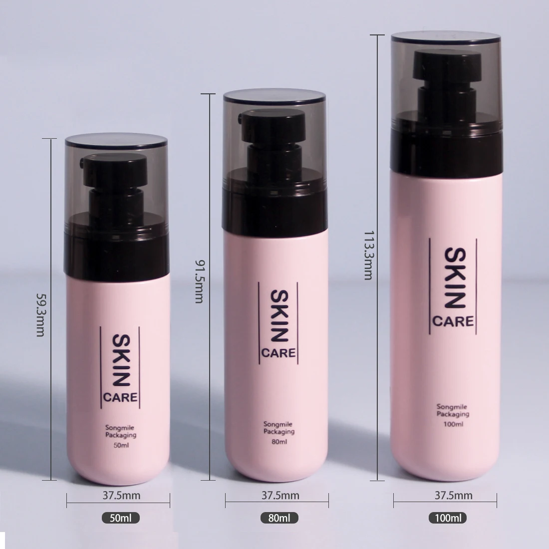 New hot sale 50ml 80ml 100ml  luxury skincare packaging face creams and serums airless cream pump bottle for lotion cosmetic