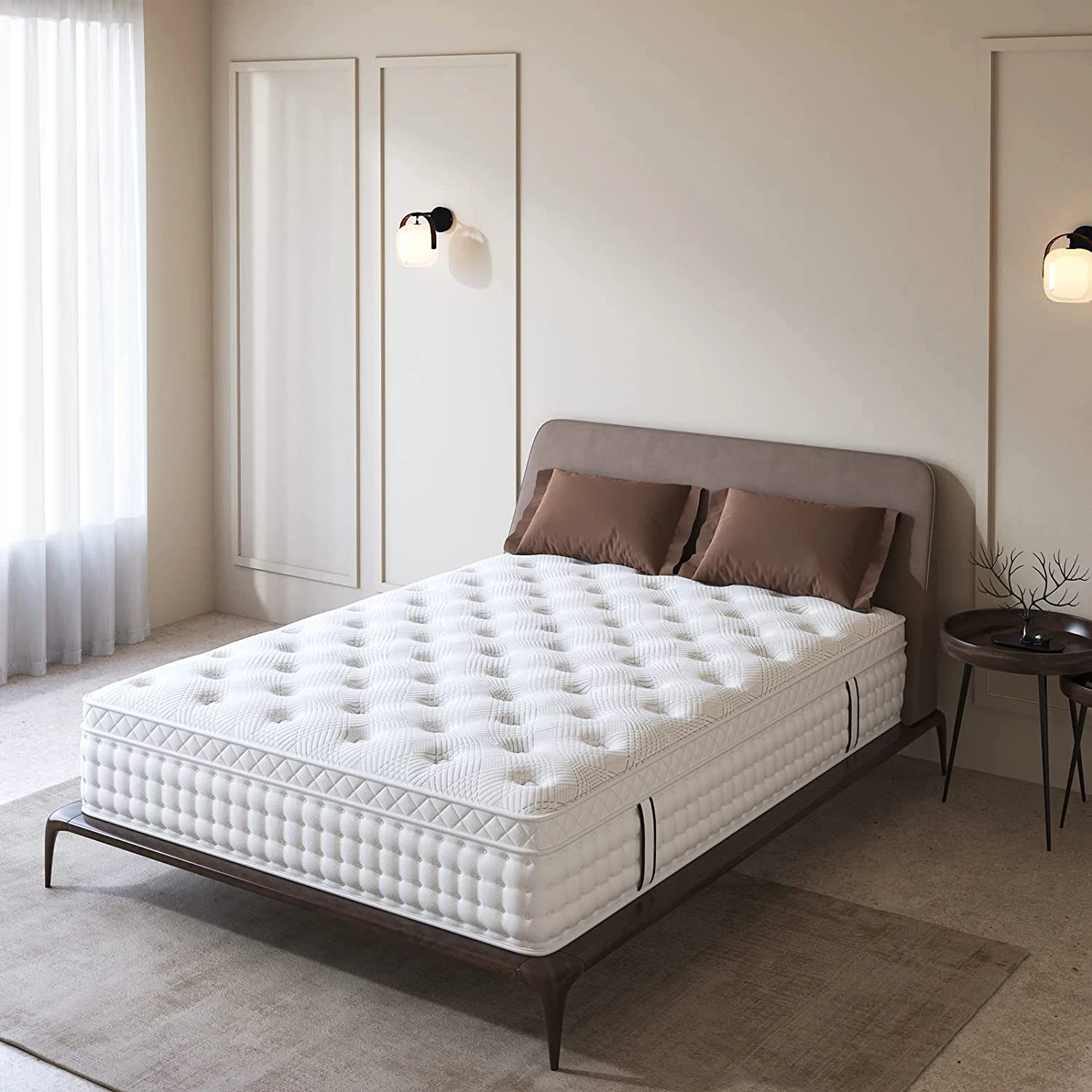 Euro Top Factory Supply King Queen Full Size Foam Pocket Spring Hotel Bed Mattress in a Box