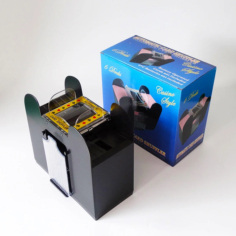 1-6 Decks Automatic Plastic Poker Card Shuffler Playing Card Decks Deluxe Card Shuffler