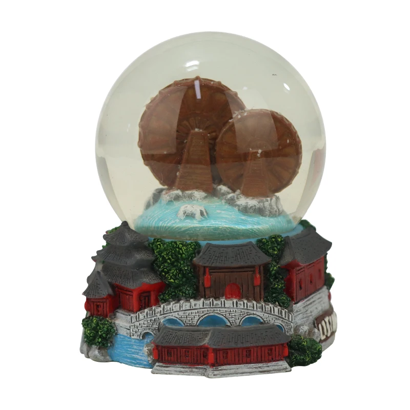 Custom China Memorial Souvenir Snow Globe Lijiang for Gift