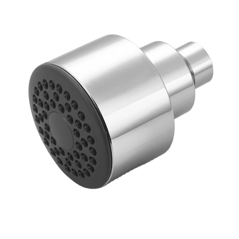 High Quality Water Saving 1 Function Black Surface Adjustable Mini Round Rotating Overhead Shower Head