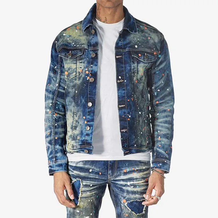 Cotton Denim Jacket Men Casual Lapel Single Breasted Jeans Jacket Male Slim Fit Quality Mens Jackets