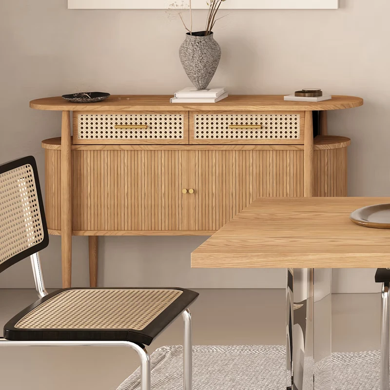 Rustic village dining room furniture Sideboard Buffet wooden cabinet solid ash wood sideboard cabinet legs Sideboard cabinet