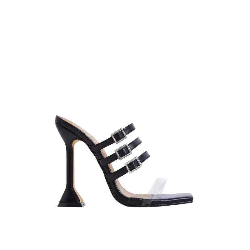 Sexy women pumps ladies high heel shoes luxury with metal button