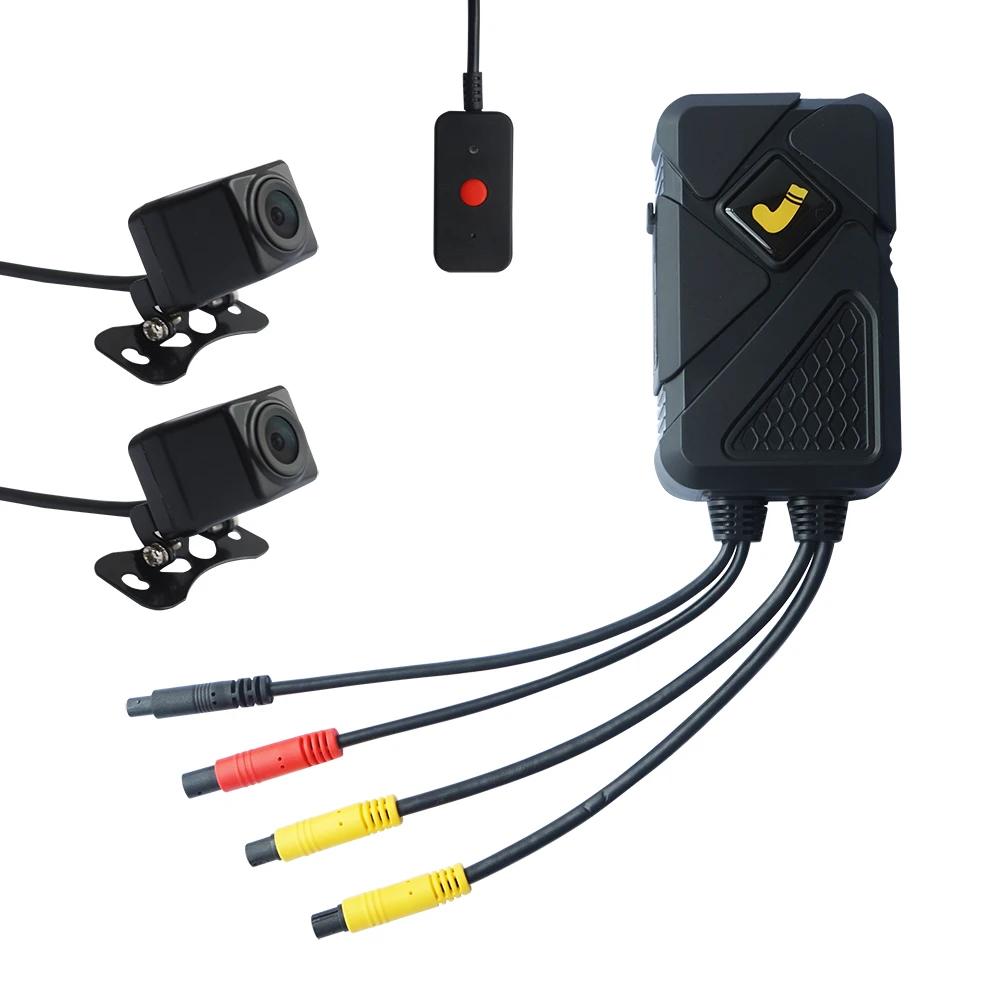 GPS Waterproof 2 Camera DVR for Car video CCTV System 1080P Full HD Recording MDVR for bicycle/bike/motorcycle/racing