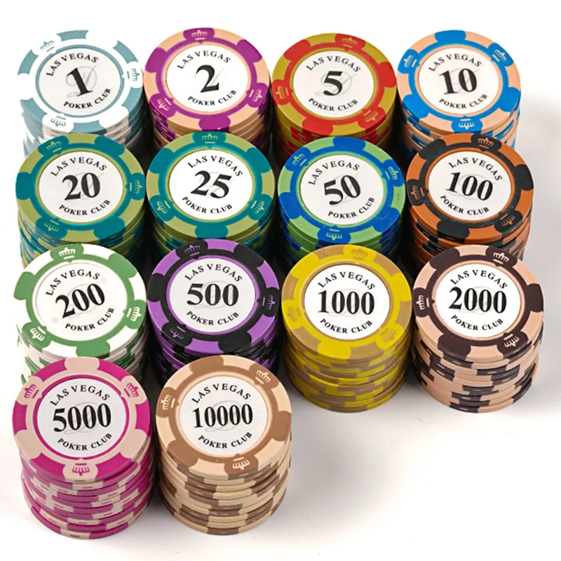 2024 High Quality Wholesale Personalize Logo 1000 Casino Chip Ceramic Abs Ceramic Clay Custom Poker Chips For Promotion Game