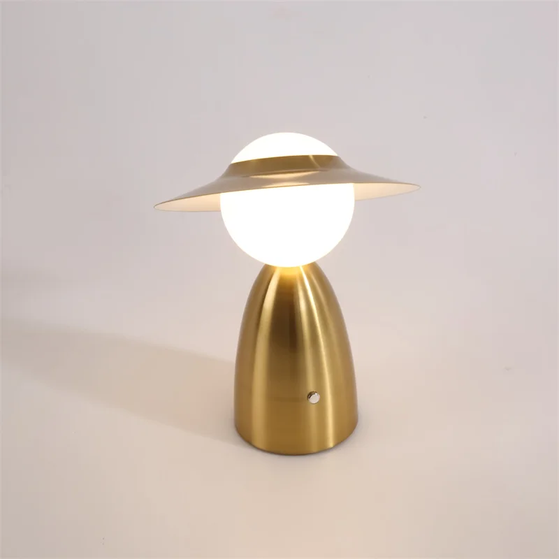 Knight  design  cordless battery power metal touch hotel bar living room reading decoration led table lamp